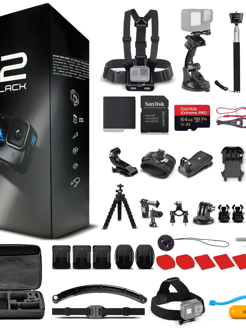 GoPro Black Compact Action Camera with Blue Accent